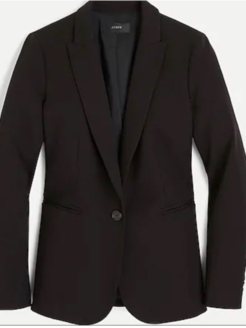 J. Crew Black Single-Button wool Women's Tailored Blazer